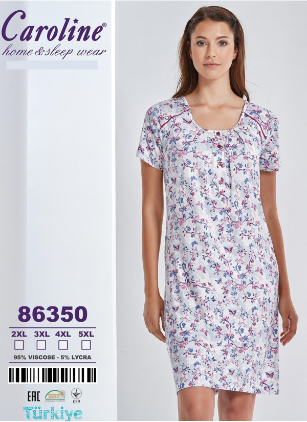 Caroline 86350 Nightdress (2XL+3XL+4XL+5XL) — Turkey wholesale collection