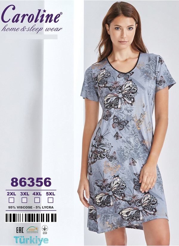 Caroline 86356 Nightdress (2XL+3XL+4XL+5XL) — wholesale from Turkey