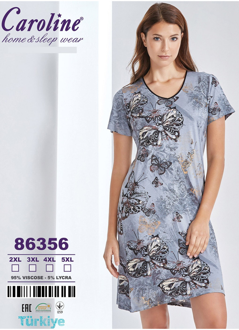 Caroline 86356 Nightdress (2XL+3XL+4XL+5XL) — wholesale from Turkey