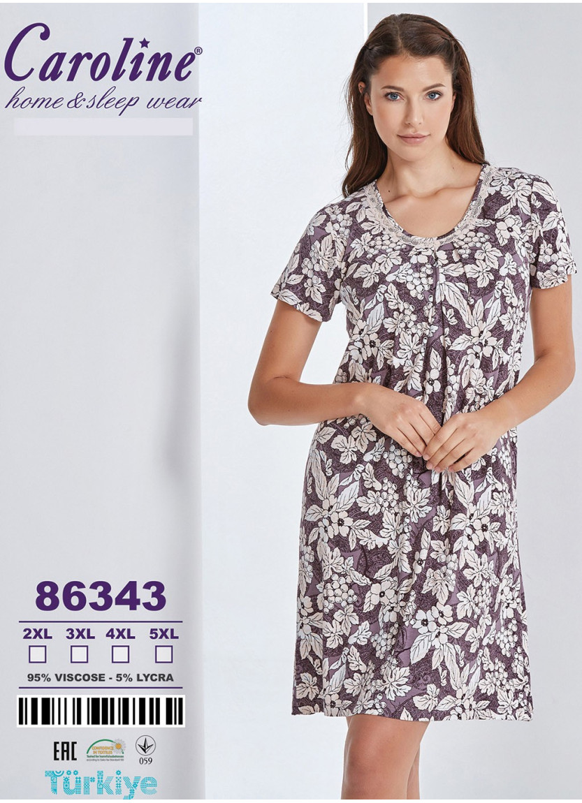 Caroline 86343 Nightdress (2XL+3XL+4XL+5XL) — factory-direct from Turkey
