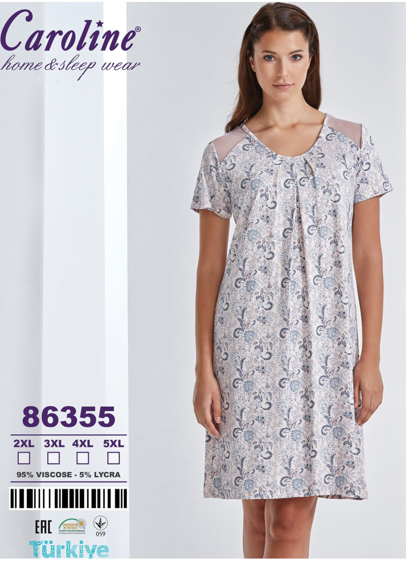 Caroline 86355 Nightdress (2XL+3XL+4XL+5XL) — Turkish textile wholesale