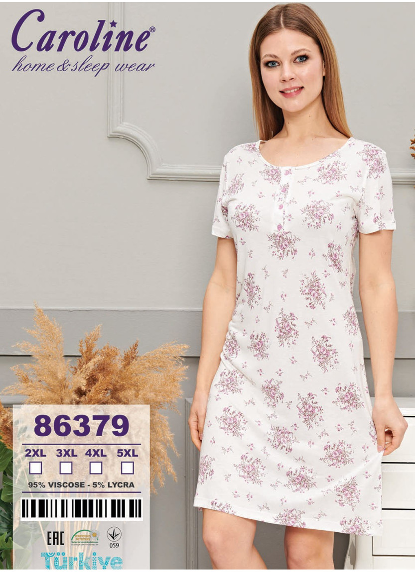 Caroline 86379 Nightdress (2XL+3XL+4XL+5XL) — factory-direct from Turkey