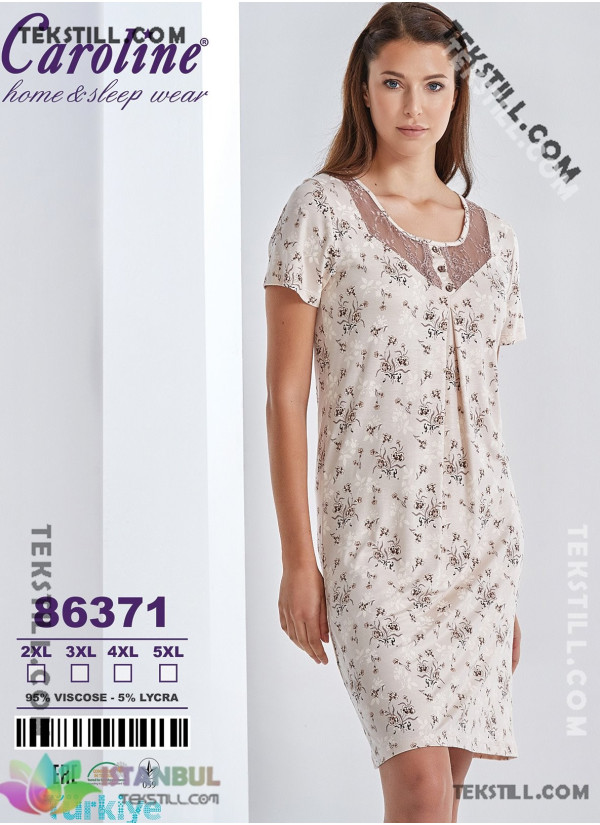 Caroline 86371 Nightdress (2XL+3XL+4XL+5XL) — wholesale from Turkey