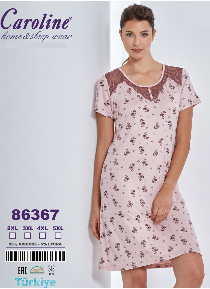 Caroline 86367 Nightdress (2XL+3XL+4XL+5XL) — direct Turkish factory supply