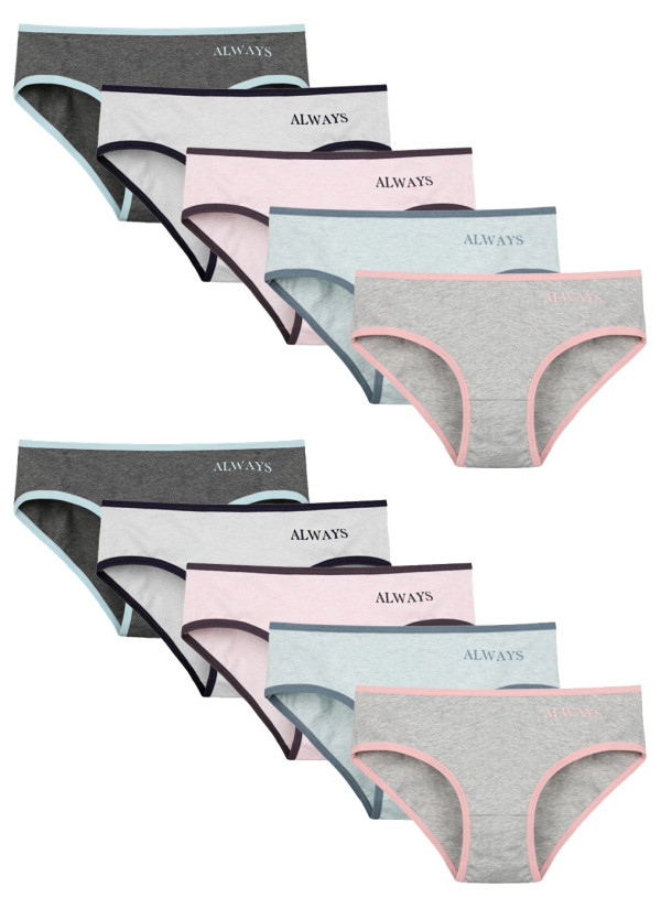Donella 5124Y7 Assorted 10-Pack Girls' Briefs — direct Turkish factory supply