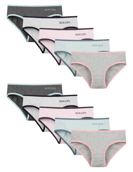 Donella 5124Y7 Assorted 10-Pack Girls' Briefs — direct Turkish factory supply
