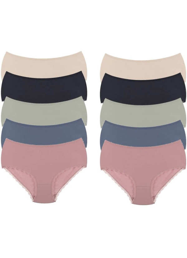 Donella 2571WD8 Assorted 10-Pack Women's Briefs — Istanbul wholesale supplier