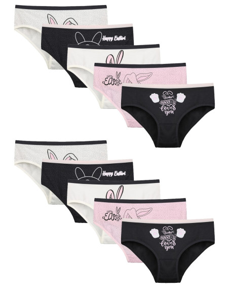 Donella 4171922RT Assorted 10-Pack Girls' Briefs — Turkish factory wholesale