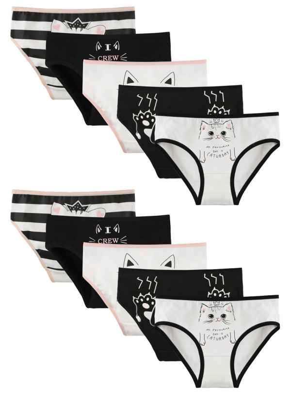 Donella 4171KT Assorted 10-Pack Girls' Briefs — wholesale from Turkey