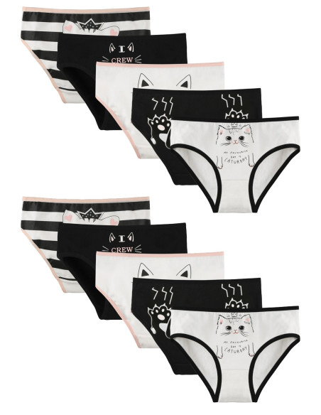Donella 4171KT Assorted 10-Pack Girls' Briefs — wholesale from Turkey