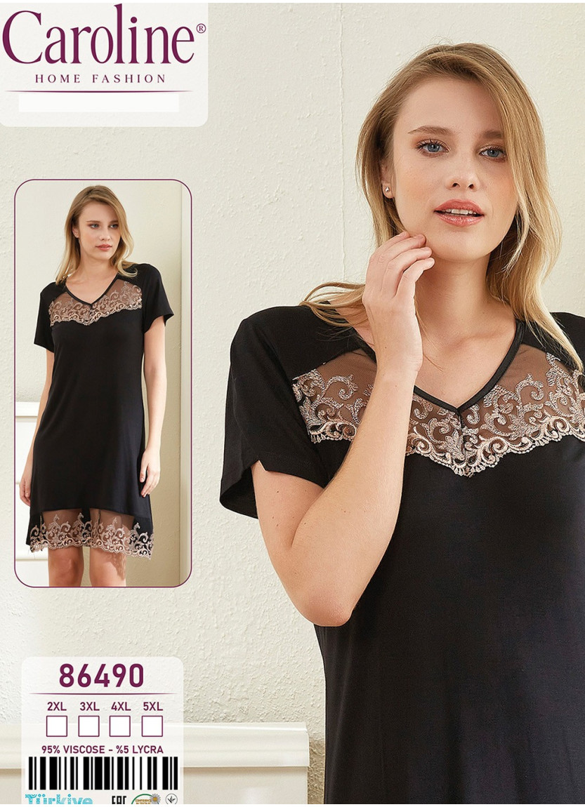 Caroline 86490 Nightdress (2XL+3XL+4XL+5XL) — direct Turkish factory supply