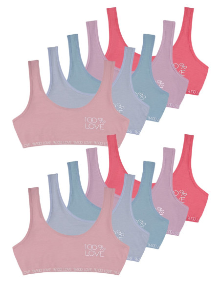 Donella 6071PB4 Assorted 10-Pack Bra — factory-direct from Turkey