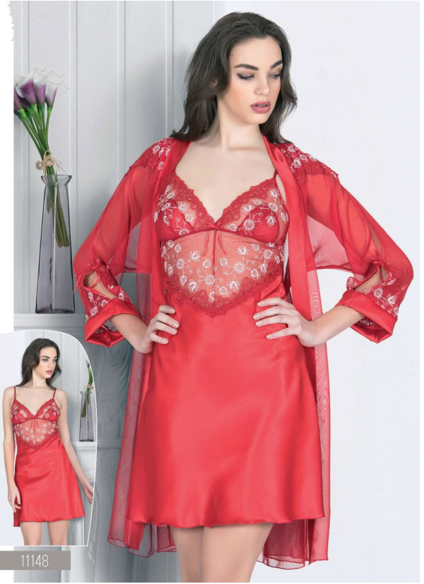 Халат с Пеньюаром 2-ка (L+XL) Angels Story Angels Stn 1148 — турецкий текстиль оптом