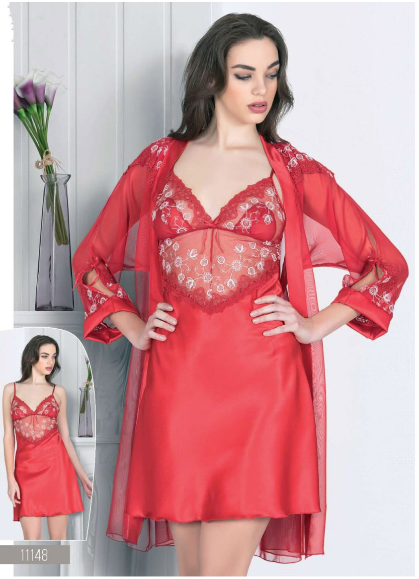 Халат с Пеньюаром 2-ка (L+XL) Angels Story Angels Stn 1148 — турецкий текстиль оптом