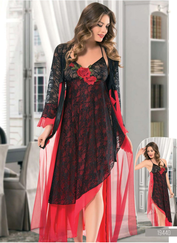 Халат с Пеньюаром 2-ка (M+L+XL) Angels Story Angels Stn 9440 — оптом для магазинов и бутиков