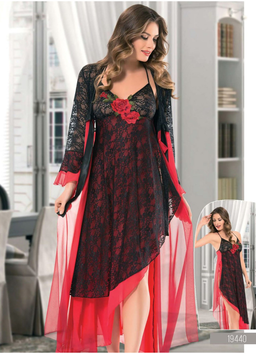 Халат с Пеньюаром 2-ка (M+L+XL) Angels Story Angels Stn 9440 — оптом для магазинов и бутиков