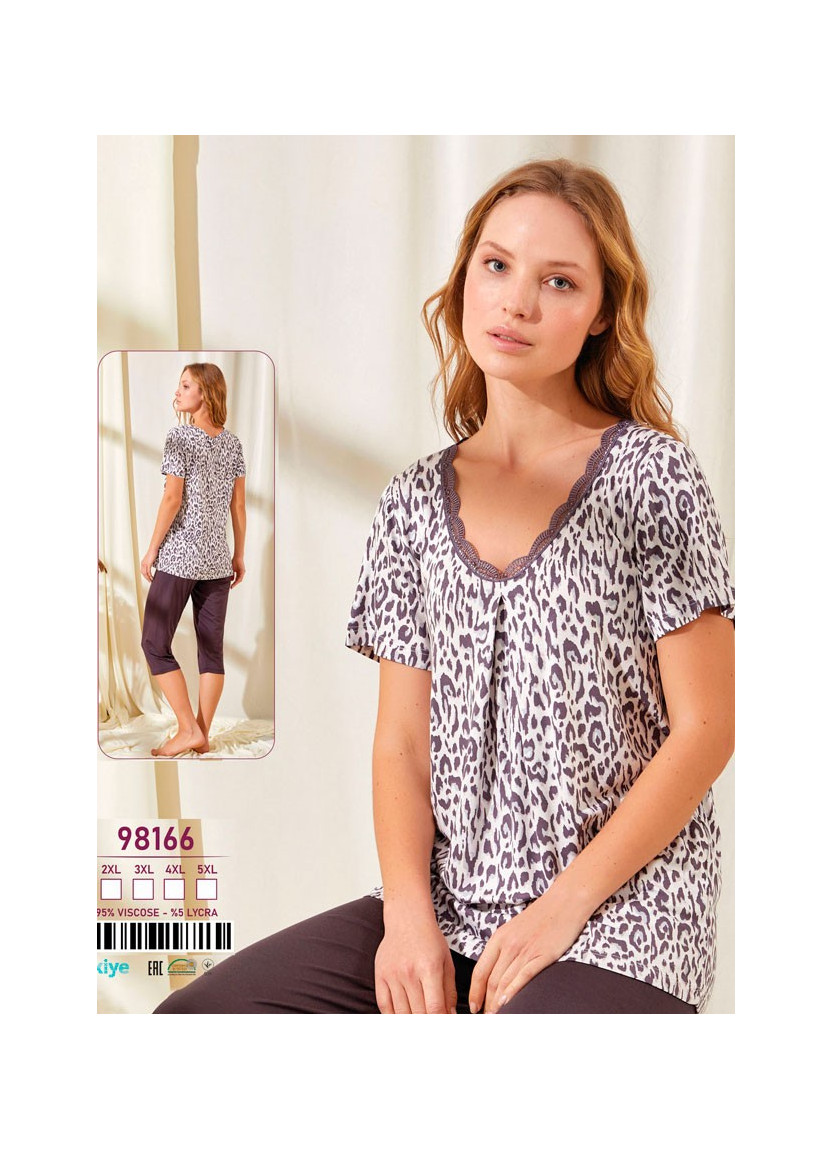 Caroline 98166 Capri Homewear Set (2XL+3XL+4XL+5XL) — wholesale from Turkey