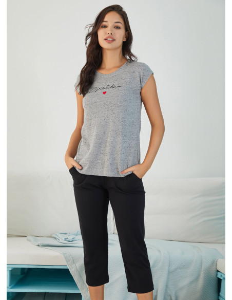 Женский Комплект с Капри (S+M+L+XL) Free Angel FA 4823 — оптом для магазинов и бутиков