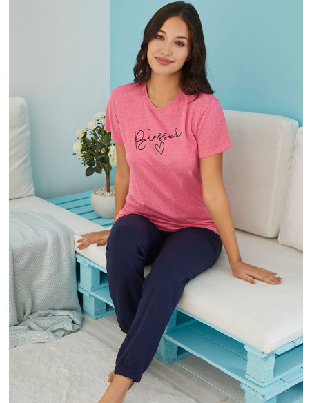 FA 4811 PEMBE Pants Homewear Set (S+M+L+XL) — wholesale from Turkey