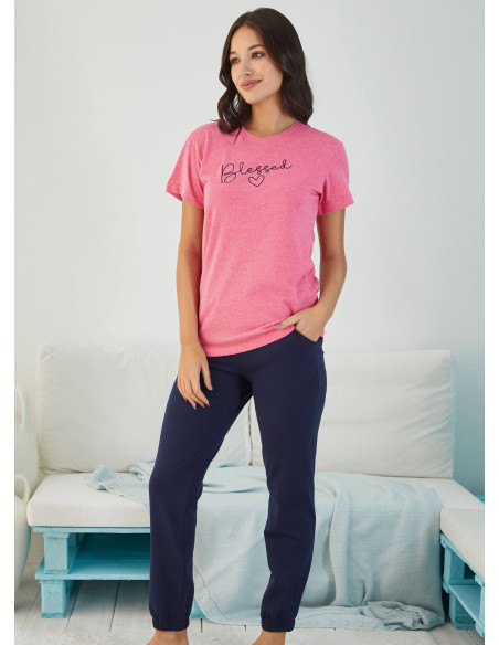 Комплект с Брюками (S+M+L+XL) Free Angel FA 4811 PEMBE — оптовая поставка из Турции