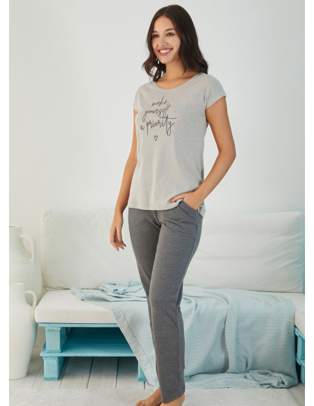 FA 4816 GRI Pants Homewear Set (S+M+L+XL) — wholesale for boutiques