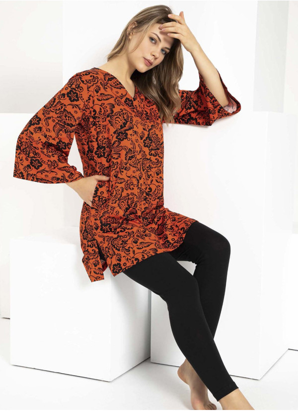 FA 4611 KIRMIZI Leggings (S+M+L+XL) — Turkish factory wholesale