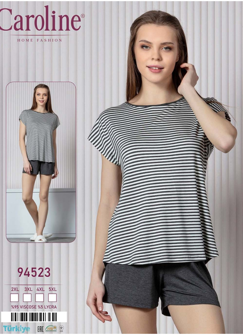 Caroline 94523 Оптом Турция Фабрика Женский Комплект с Шортами 2XL+3XL+4XL+5XL Caroline 94523 Купить Оптом с Турции
