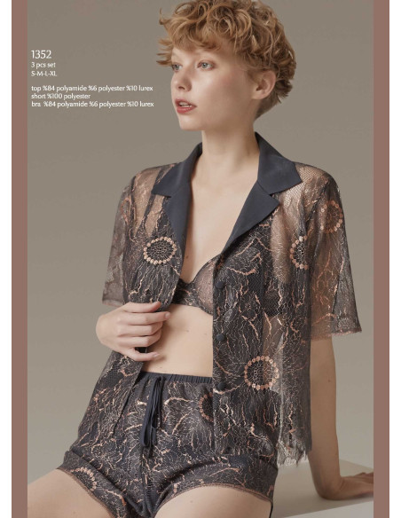 Bonjour Madame 1352 Shorts Homewear Set — wholesale from Turkey