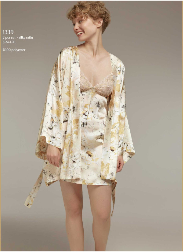 Bonjour Madame 1339 Women's Robe (S+M+L+XL) — factory-direct from Turkey