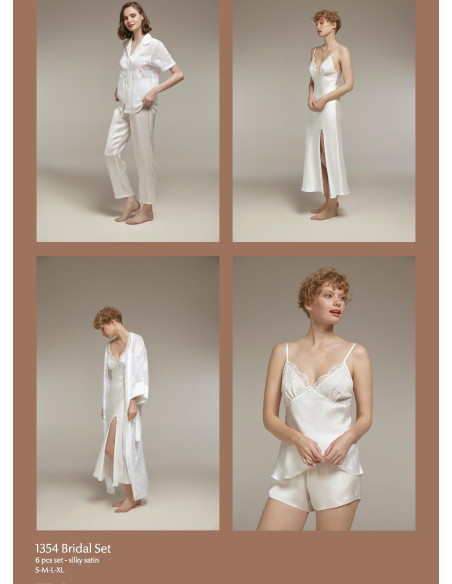 Женский комплект 6-ка (S+M+L+XL) Bonjour Madame 1354 Ekru — прямые поставки из Турции