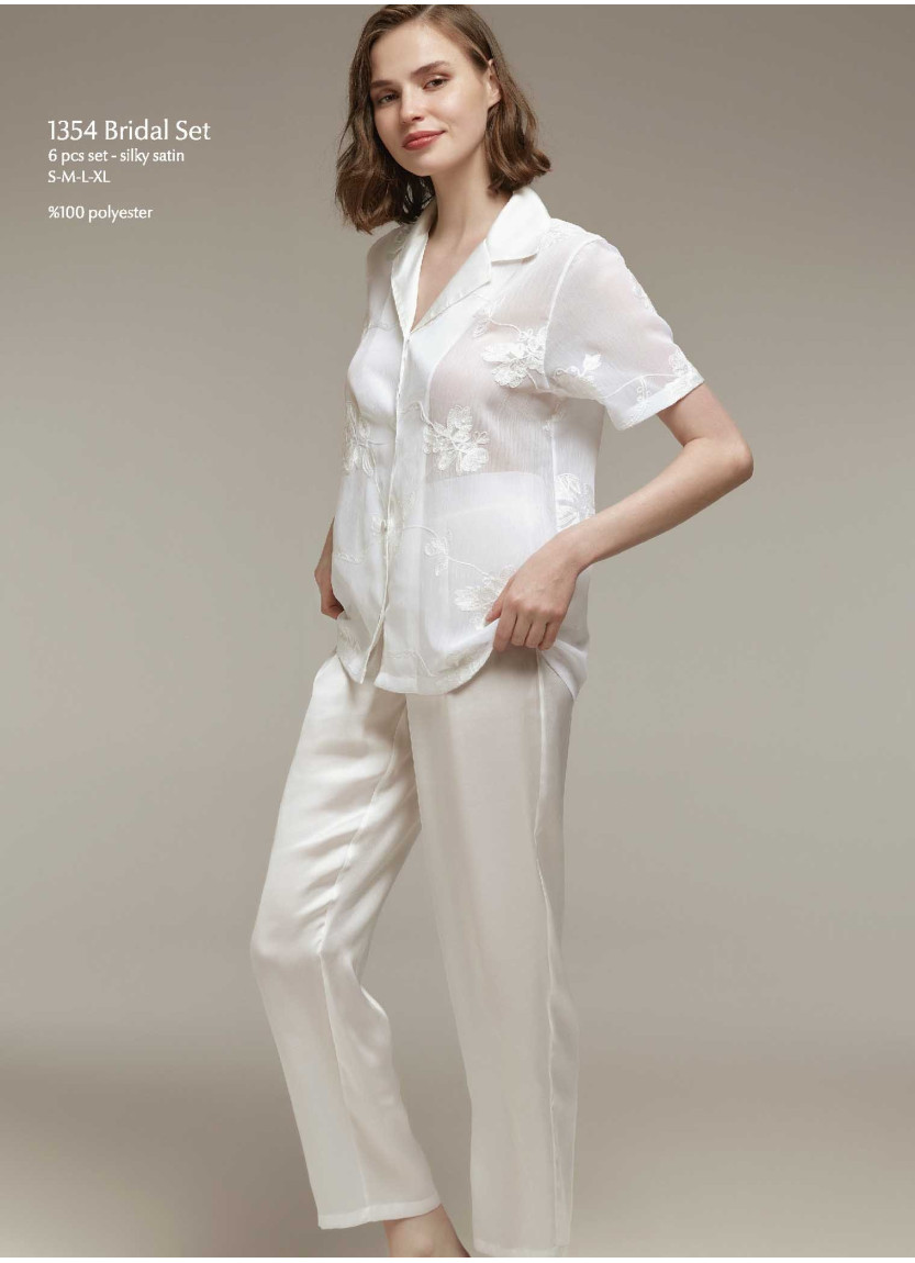 Женский комплект 6-ка (S+M+L+XL) Bonjour Madame 1354 Ekru — купить оптом со Стамбула