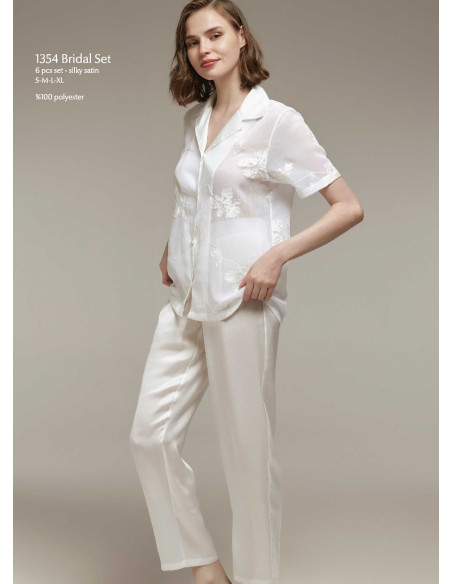Женский комплект 6-ка (S+M+L+XL) Bonjour Madame 1354 Ekru — купить оптом со Стамбула