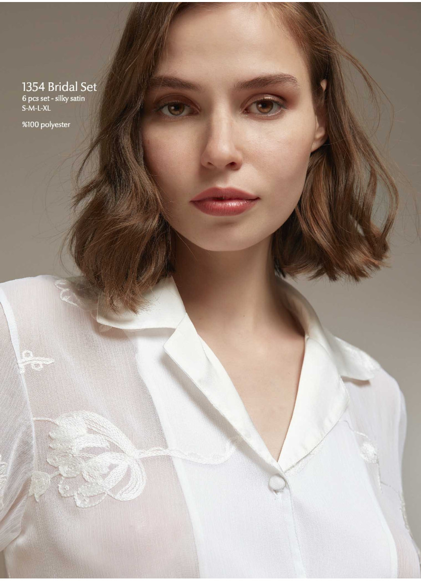 Женский комплект 6-ка (S+M+L+XL) Bonjour Madame 1354 Ekru — прямые поставки из Турции