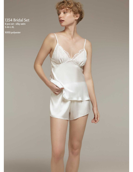 Женский комплект 6-ка (S+M+L+XL) Bonjour Madame 1354 Ekru — оптом от турецкой фабрики