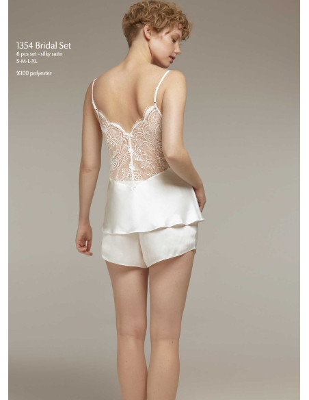 Bonjour Madame 1354 Ekru Peignoir Set (S+M+L+XL) — Istanbul wholesale supplier