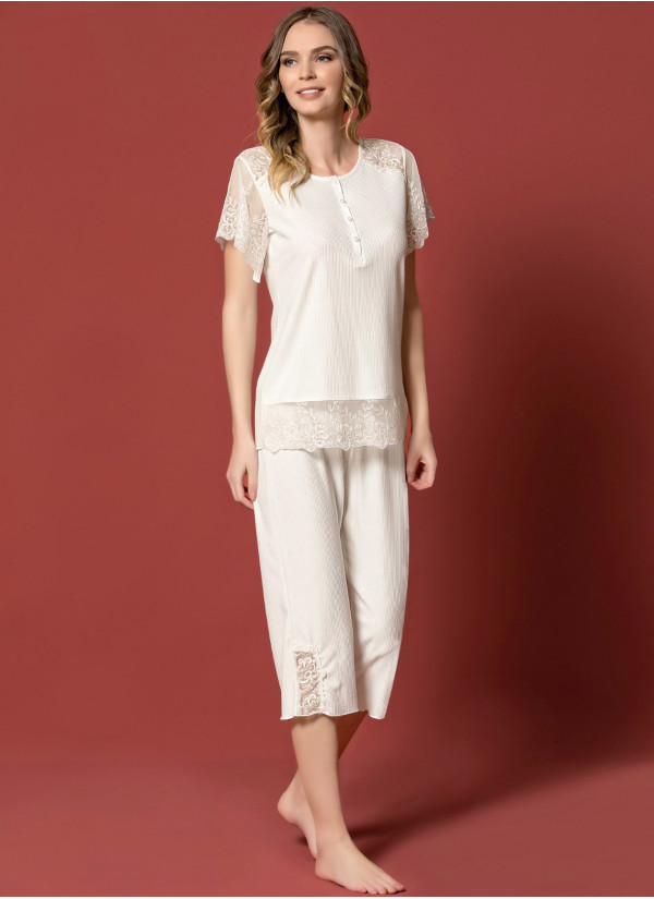 Monamise 19154 Capri Homewear Set (S+M+L+XL+2XL+3XL+4XL) — wholesale from Turkey