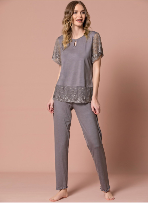 Monamise 19187 Pants Homewear Set (2XL) — Turkish factory wholesale