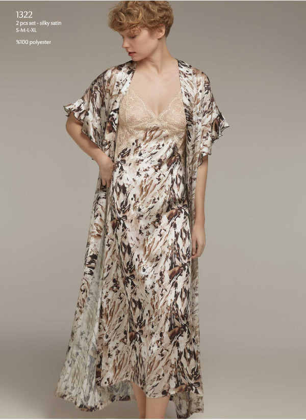 Bonjour Madame 1322 Women's Robe — factory-direct from Turkey