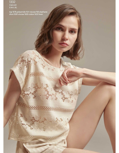 Bonjour Madame 1332 Shorts Homewear Set — wholesale from Turkey