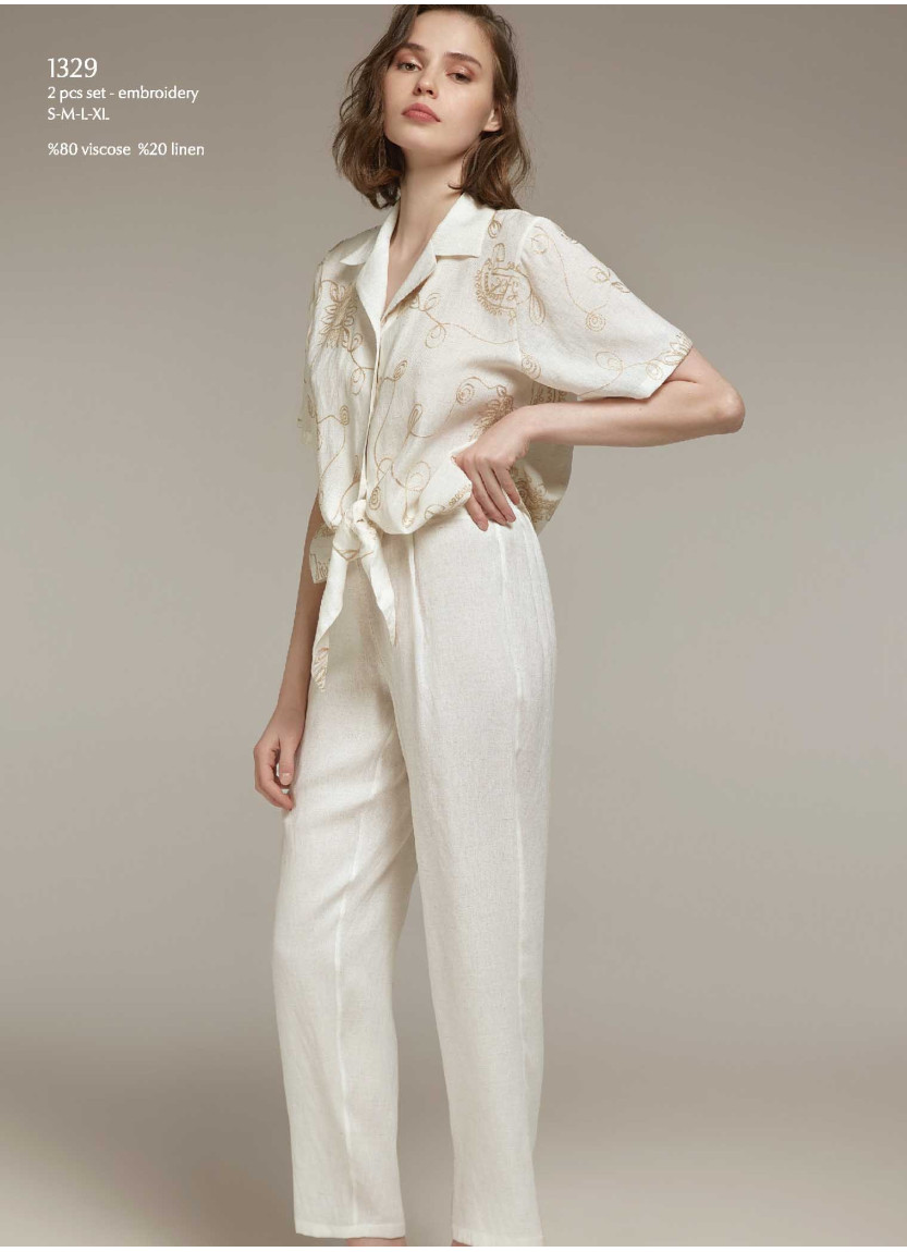 Bonjour Madame 1329 Pants Homewear Set — wholesale for boutiques