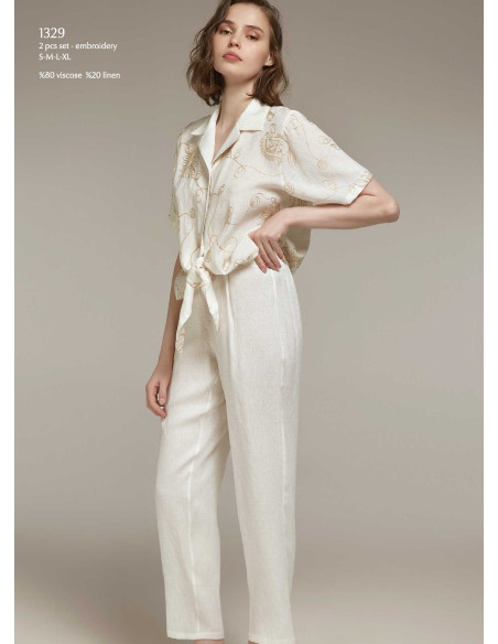 Bonjour Madame 1329 Pants Homewear Set — wholesale for boutiques