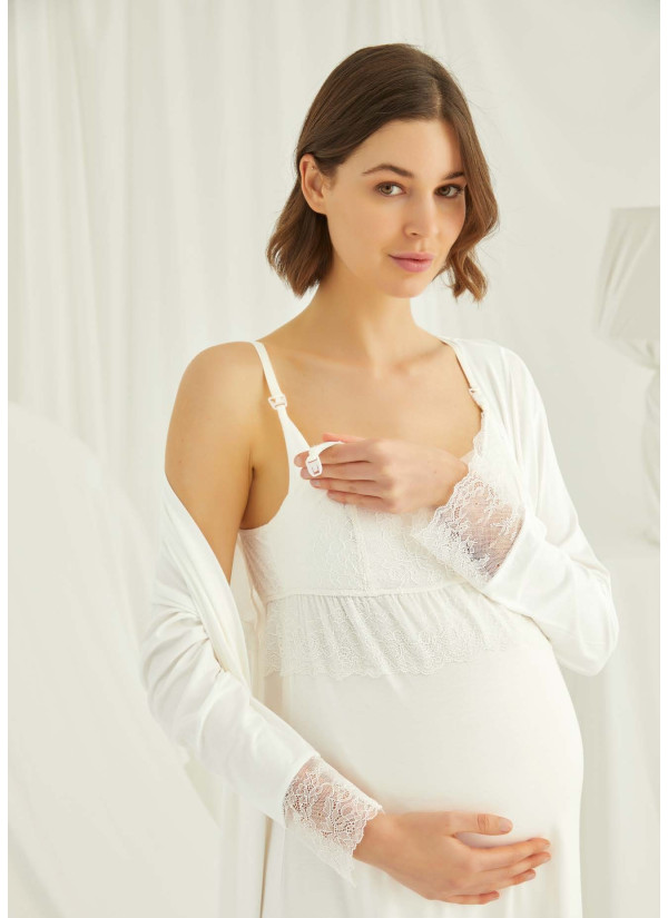 Комплект с Халатом 2-КА (S+M+L+XL) MONAMISE Monamise 18429 — турецкий текстиль оптом 2