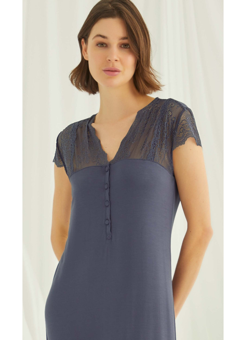 Ночная Сорочка (S+M+L+XL+2XL+3XL) MONAMISE Monamise 18404 — оптом от турецкой фабрики