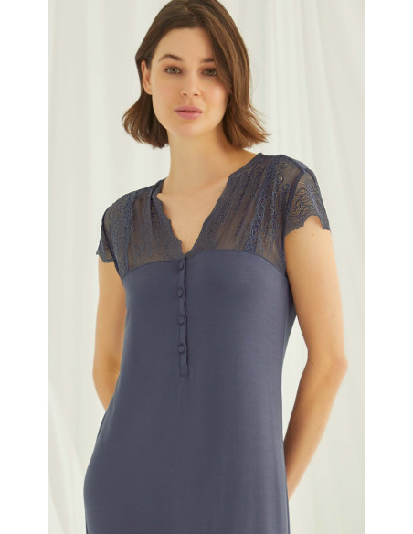 Ночная Сорочка (S+M+L+XL+2XL+3XL) MONAMISE Monamise 18404 — оптом от турецкой фабрики