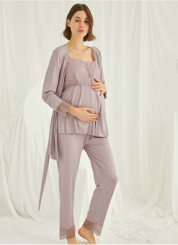 Monamise 18441 3-Piece Robe Set (S+M+L+XL) — Istanbul wholesale supplier