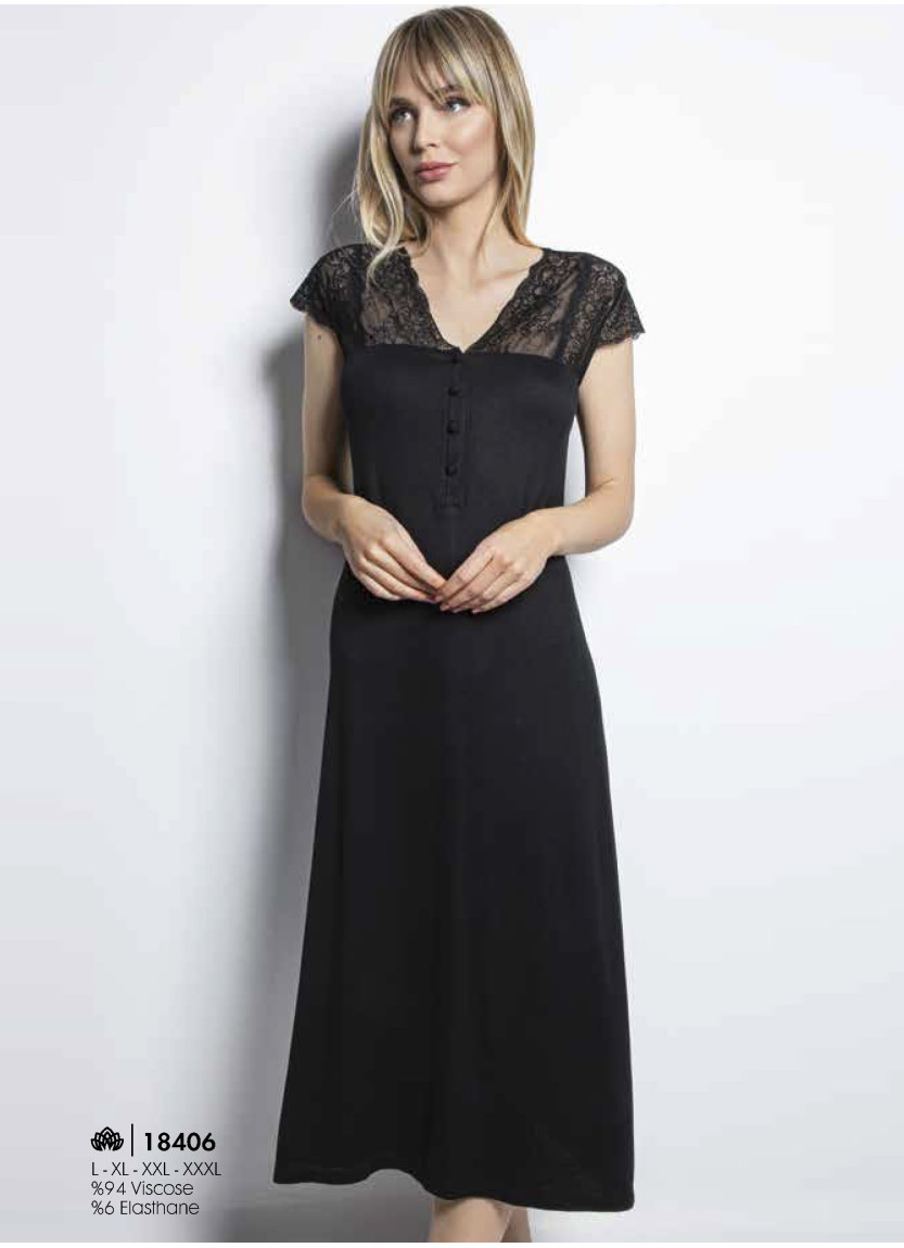 Ночная Сорочка (S+M+L+XL) MONAMISE Monamise 18406 — турецкий текстиль оптом