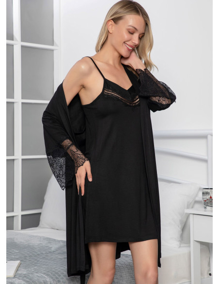 Женский Комплект с Халатом 2-КА (S+M+L+XL) MONAMISE Monamise 18155 — купить оптом со Стамбула