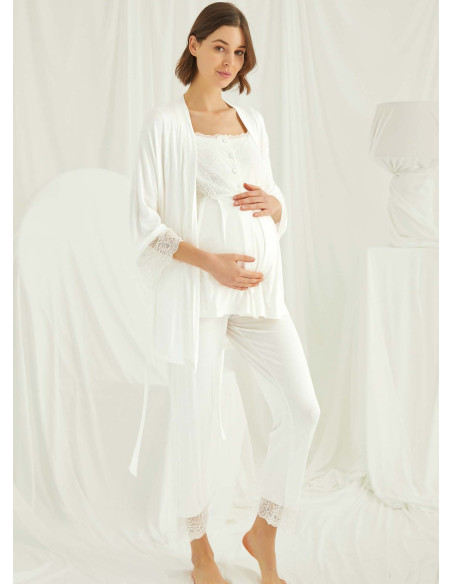 Комплект с Халатом 3-КА (S+M+L+XL) MONAMISE Monamise 18203 — турецкий текстиль оптом