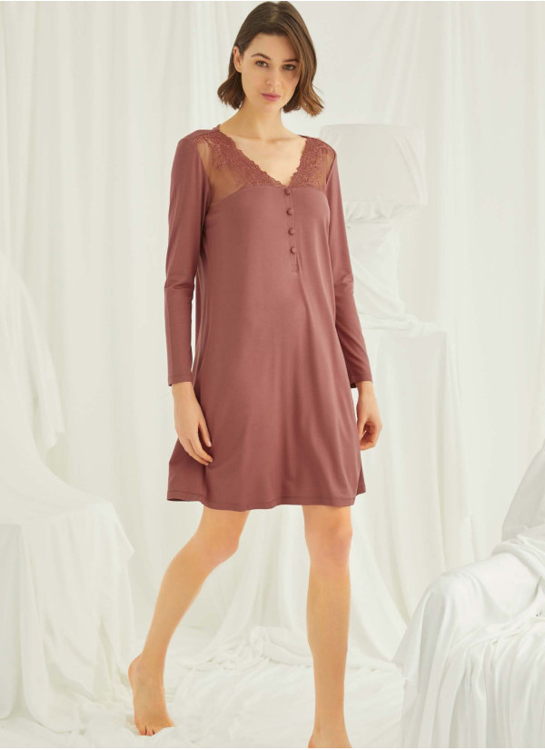 Monamise 19315 Nightdress (S+M+L+XL) — Turkish factory wholesale