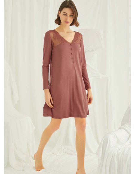 Ночная Сорочка (S+M+L+XL) MONAMISE Monamise 19315 — оптом от турецкой фабрики